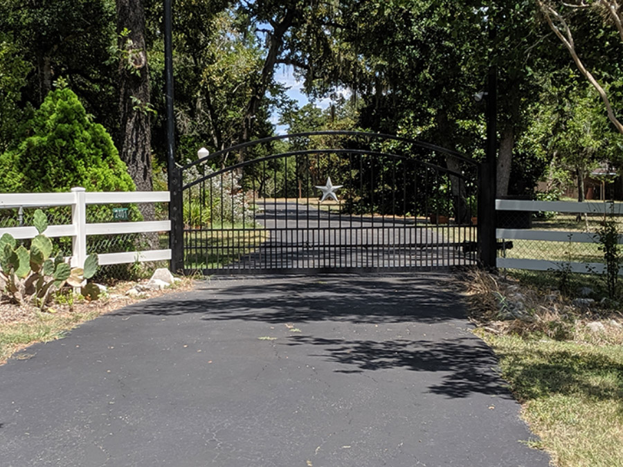 automatic driveway gate at home entrance in Leander, TX